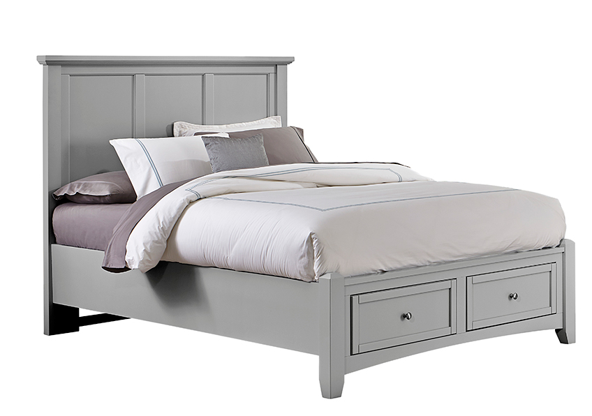 Full, Queen, & King Mansion Storage Bed - Grey Finish