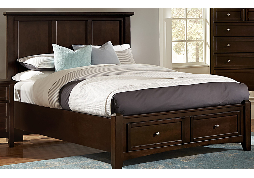 Full ,Queen, & King Mansion Storage Bed - Merlo Finish
