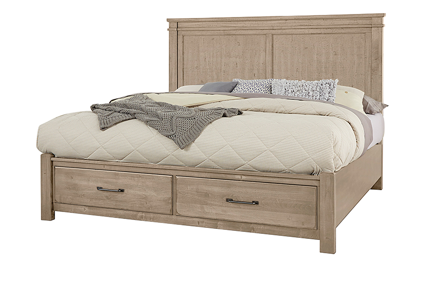 Mansion Bed with footboard storage 